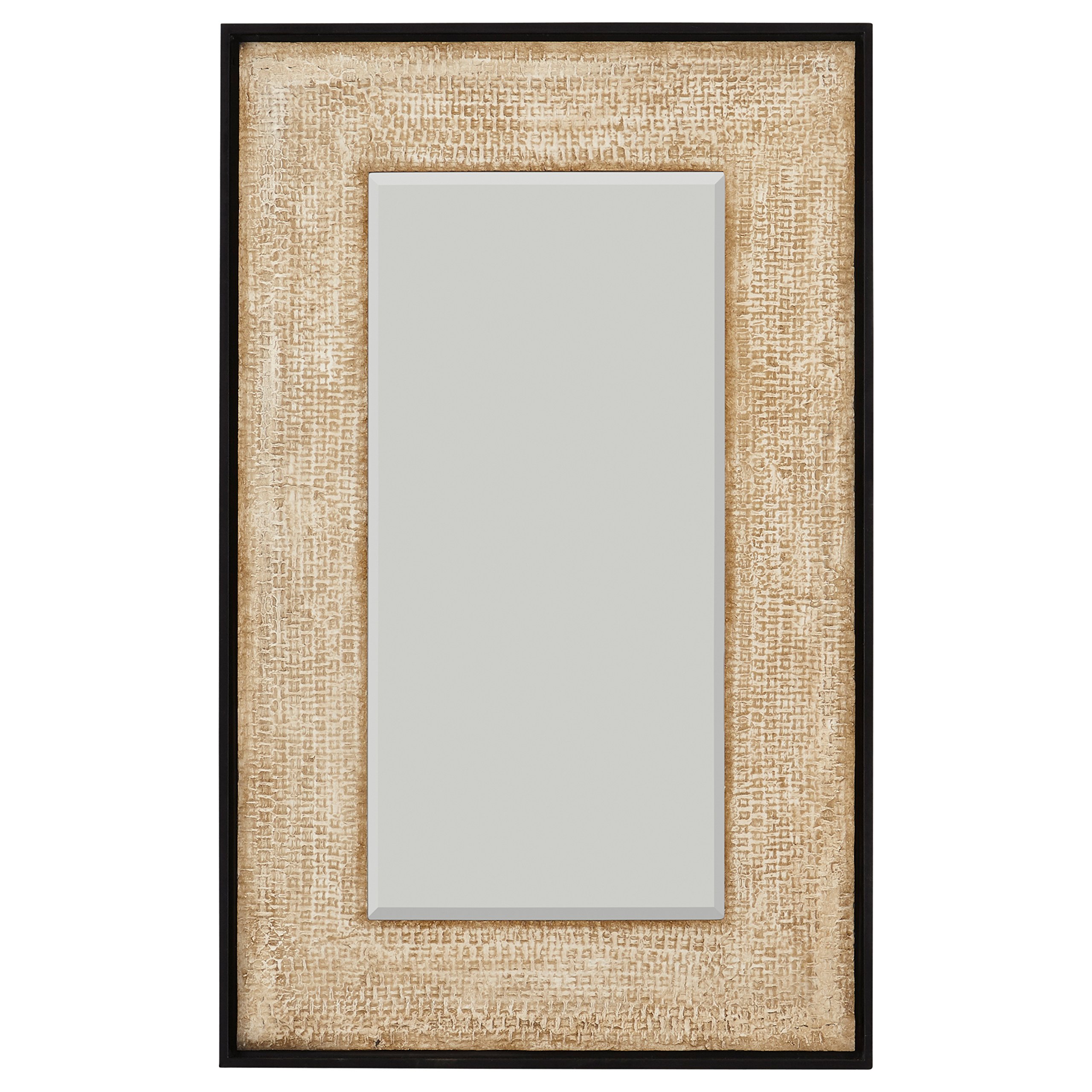 Amazon Brand – Stone & Beam Rustic Woven Frame Mirror, 48" H, Natural