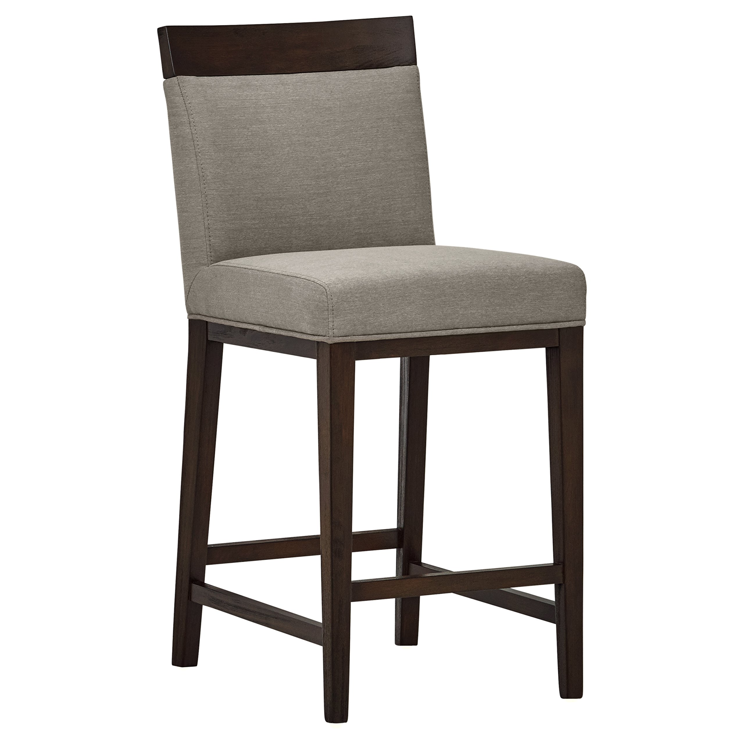 Amazon Brand – Stone & Beam Burke Modern Wood Kitchen Counter-Height Bar Stool, 40"H, Slate Grey