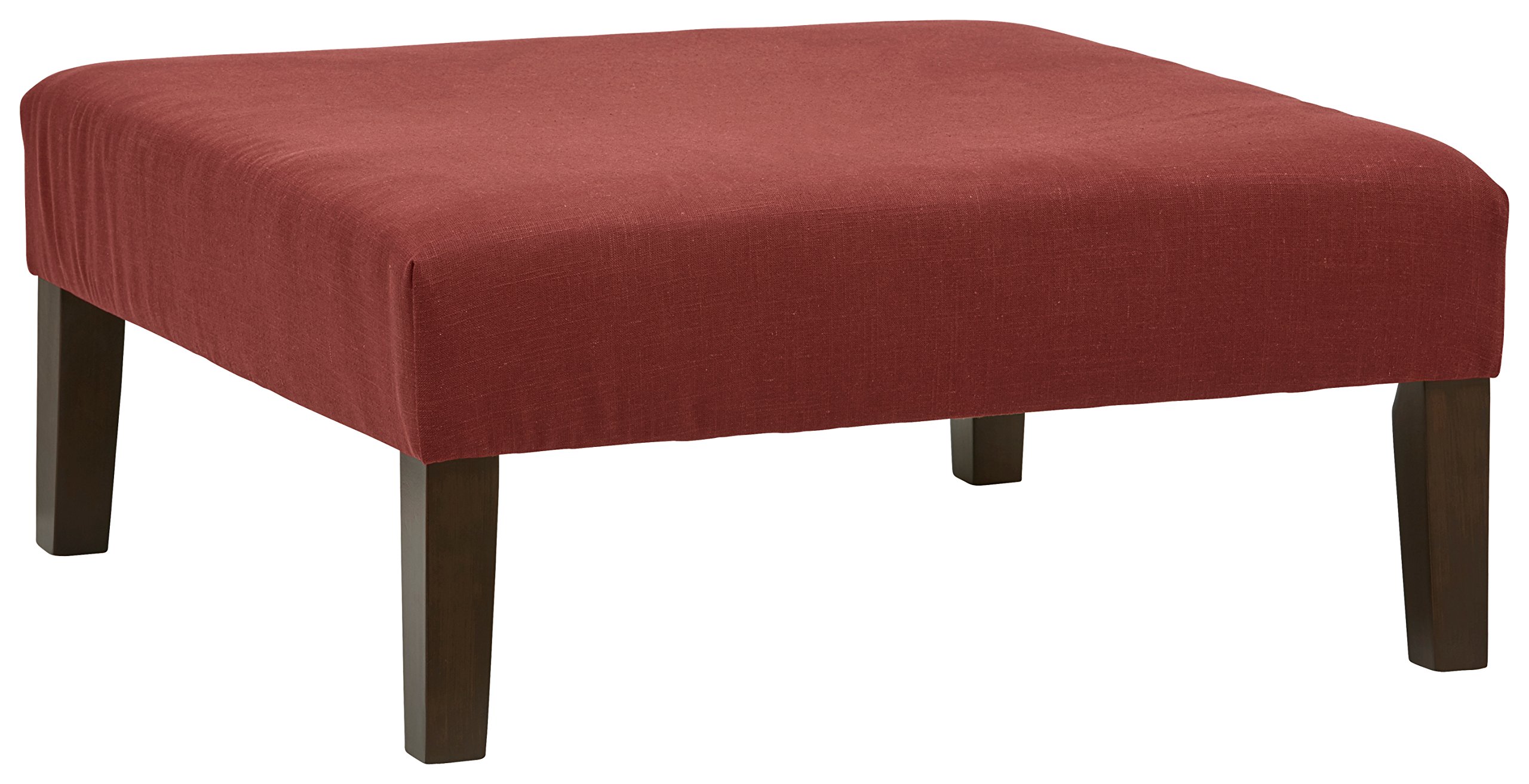 Amazon Brand – Stone & Beam Benton Square Ottoman, 35"W, Merlot