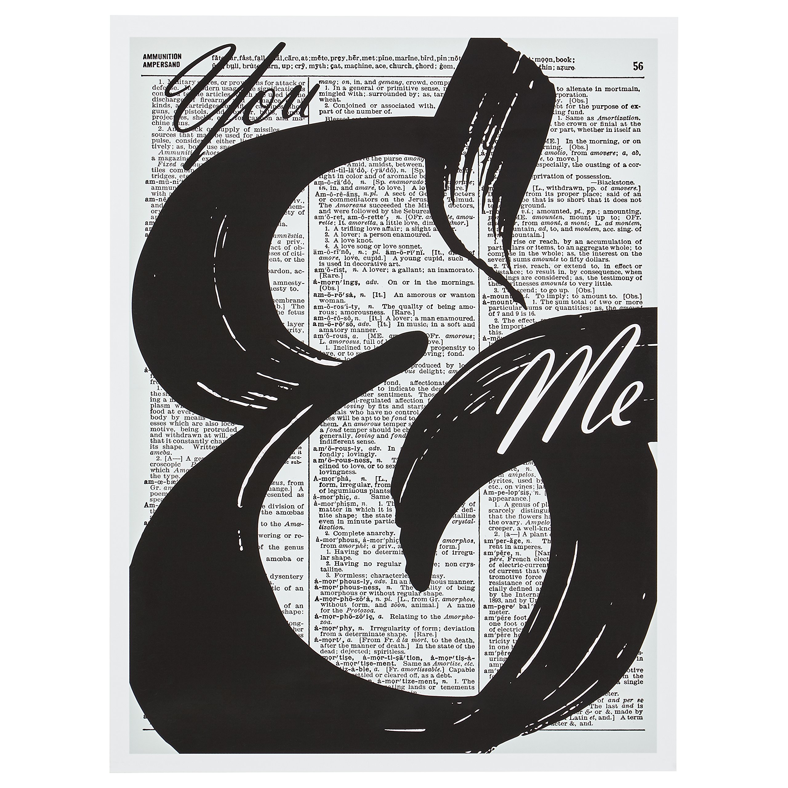 Rivet You & Me Ampersand Vintage Dictionary Print, Without Frame, 18" x 24"