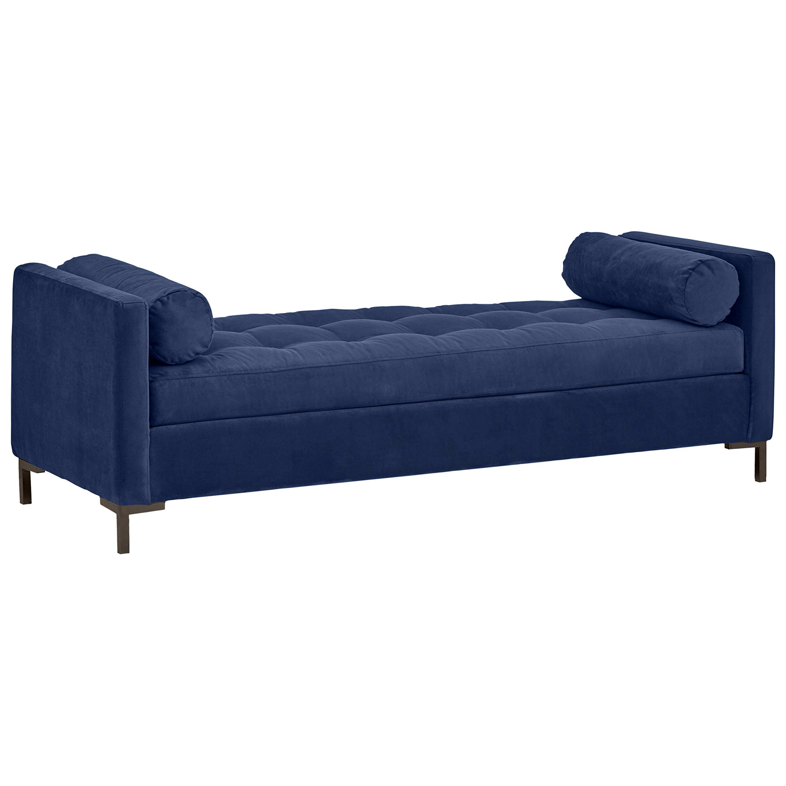 Amazon Brand – Rivet Uptown Mid-Century Velvet Tufted Customizable Daybed Sofa, 78"W, Navy & Black