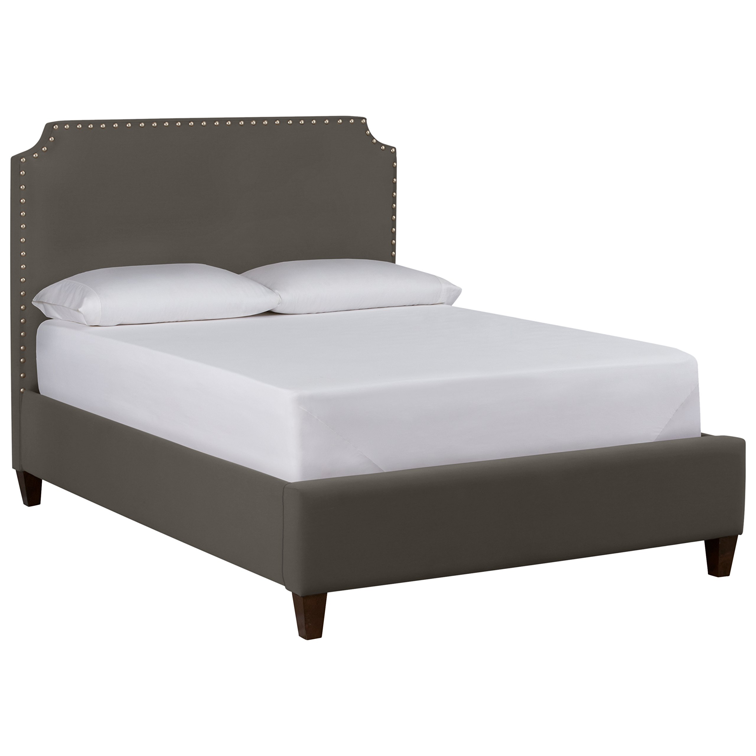 Amazon Brand – Stone & Beam Tisbury Nailhead Trim Queen Bed, 66"W, Spinnsol Iron