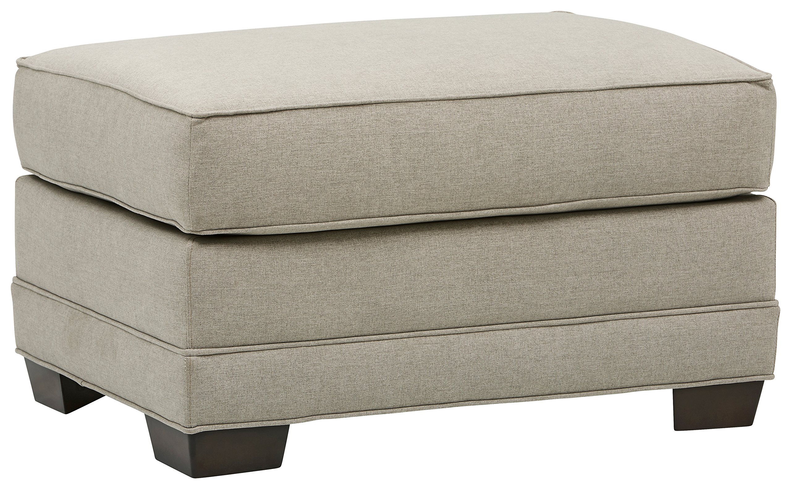 Amazon Brand – Stone & Beam Dalton Performance Fabric Ottoman, 33"W, Stone