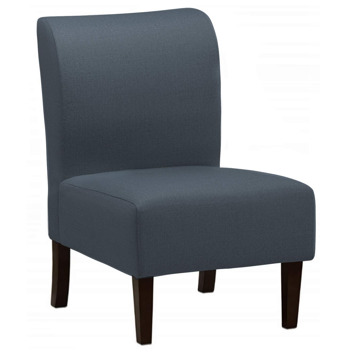 Amazon Brand – Stone & Beam Lummi Modern Armless Living Room Accent Chair, 21.6" W, Denim