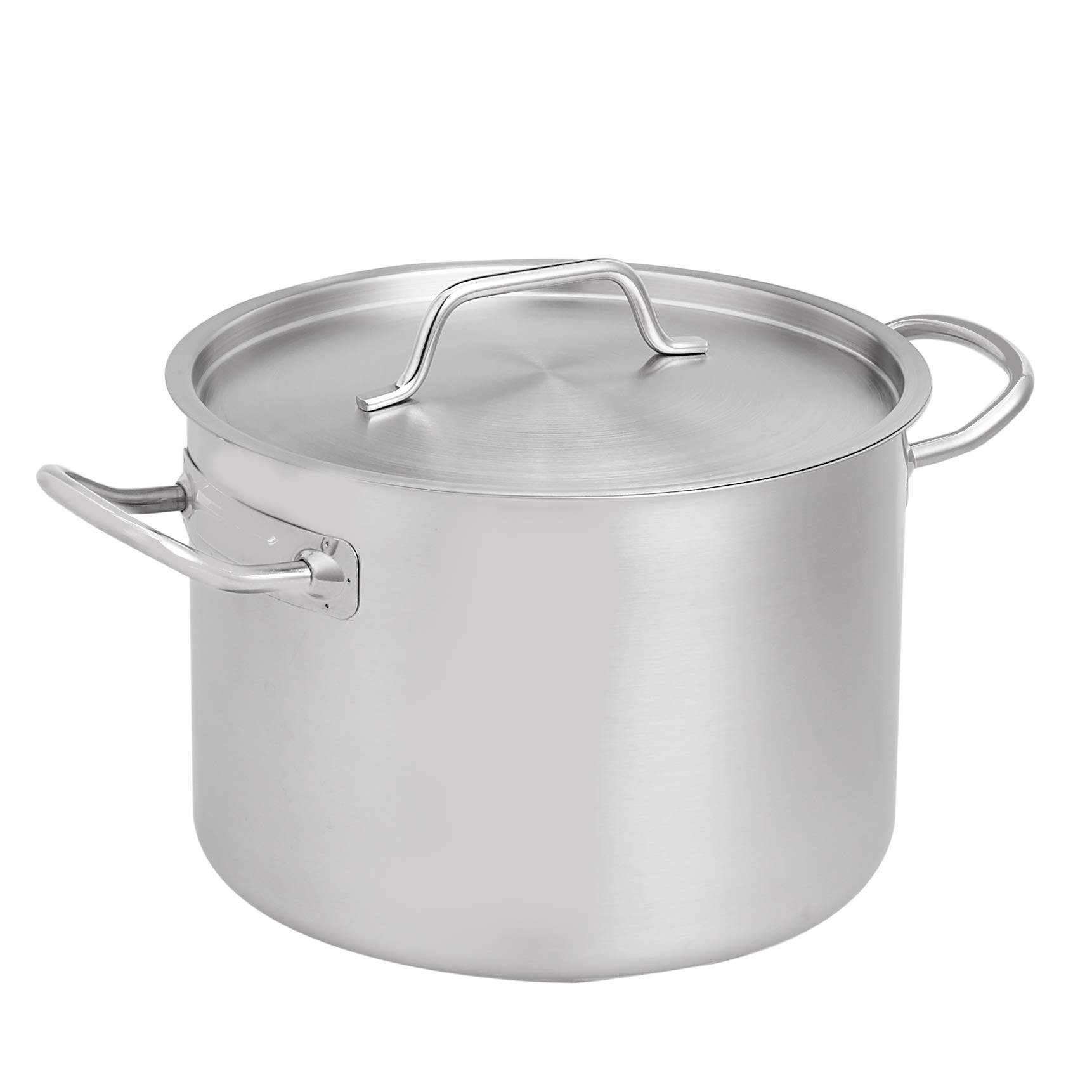 AmazonCommercial 10 Qt. Stainless Steel Aluminum-Clad Stock Pot with Cover