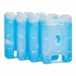 AmazonBasics Reusable Hard Sided Rectangular Ice Pack, 10.4" X 7.9" X 1.2", Blue, Pack of 4