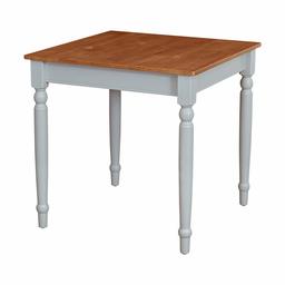 Amazon Brand – Ravenna Home Traditional Dining Table 29"H, Gray and Rustic Honey Pine