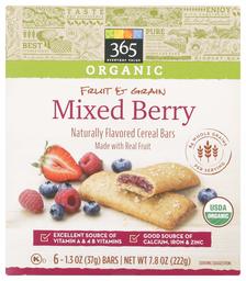365 Everyday Value, Organic Cereal Bar, Mixed Berry, 6 ct