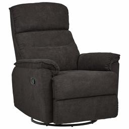 Amazon Brand – Ravenna Home Pull Recliner with 360 Rotating Swivel Glider, Living Room Chair, 39"W, Dark Grey (Renewed)