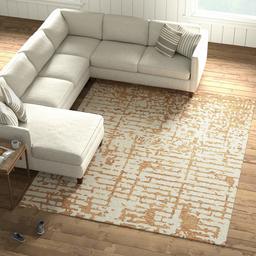 Amazon Brand – Stone & Beam Modern Global Ikat Area Rug 8' x 10', Gold