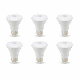 AmazonBasics 50W Equivalent, Warm White, Dimmable, 10,000 Hour Lifetime, PAR20 LED Light Bulb | 6-Pack