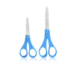 Amazon Brand - Solimo 2-Piece Stainless Steel Office Scissors (1 Medium, 1 Large)