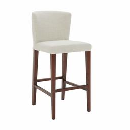 Amazon Brand – Rivet Eli Modern Curved-Back Barstool, 42.1"H, Stucco