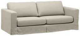 Amazon Brand – Stone & Beam Bryant Modern Sofa Couch with Slipcover, 85.1"W, Storm Grey