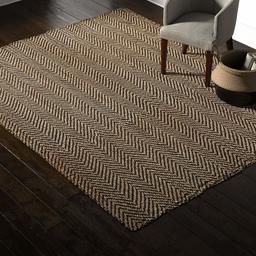 Rivet Natural Chevron Rug, 7'6" x 9'6", Tan