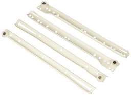 AmazonBasics Euro Bottom Mount Drawer Slides, 12", White Powder Coat, 2-Pack