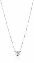 IGI Certified Lab Grown Diamond Bezel-Set Necklace in 14k White Gold (1.0 CT.TW, I-J Color, SI1-SI2 Clarity)