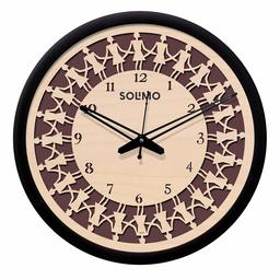 Amazon Brand - Solimo 12-inch Wall Clock - Desginer (Silent Movement, Black Frame), SC-1097