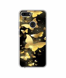 Amazon Brand - Solimo Designer Golden Butterfly Pattern UV Printed Soft Back Case Mobile Cover for Tecno Camon i Twin