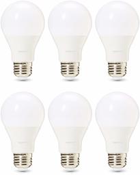 AmazonBasics Professional LED E27 Edison Screw Bulb, 60W Equivalent, Warm White, Dimmable - Pack of 6