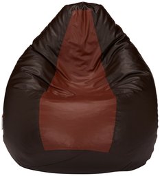 Amazon Brand - Solimo XXL Bean Bag Cover Without Beans (Brown and Tan)