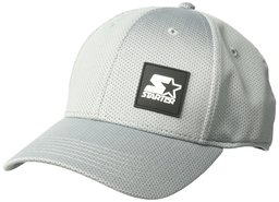 Starter Men's Fitted Cap with Wicking and Built-in Headband, Amazon Exclusive, Vapor Grey, Small/Medium