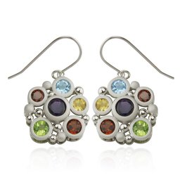 An AJC Collection (An AJC Collection) Sterling Silver marutikara-jemusuto-n Circle Design Earrings