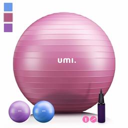 UMI. Essentials Anti-burst Exercise Ball 65 cm 75 cm Fitness Ball with Ball Pump Pezzi Ball for Yoga Pilates Balance Exercise Core Training Maximum Load 500 kg, 75cm