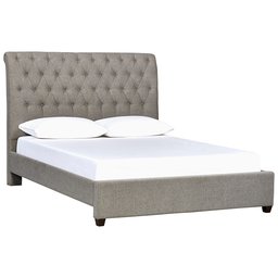 Amazon Brand – Stone & Beam Edgecliff Contemporary Tufted Queen Bed with Headboard, 65"W, Grey