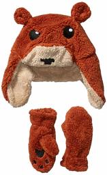 Spotted Zebra Boys' Kids Fleece Hat Mittens Cold Weather Accessories, Bear Set, Small
