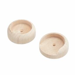 AmazonCommercial Rod Holder Closet Pole Socket, Wood, 4-Pack
