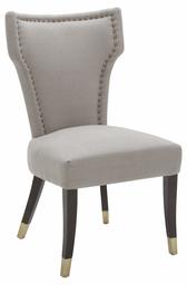 Amazon Brand – Stone & Beam Kitchen Dining Chair with Brass Nailhead Trim, 39"H, Slate
