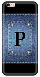 Amazon Brand - Solimo Designer Button Jeans Alphabet-P 3D Printed Hard Back Case Mobile Cover for Apple iPhone 6s Plus