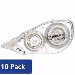 Amazon Basics Correction Tape 4.2mm x 10m, 10 Pack