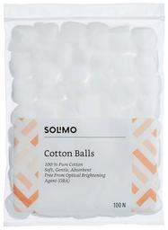 Amazon Brand - Solimo Cotton Balls - 100 Units