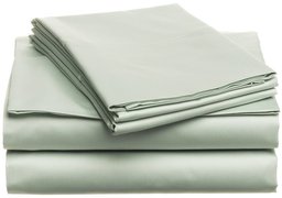 Pinzon Hemstitch 400-Thread-Count Egyptian Cotton Sateen Sheet Set - Queen, Mint
