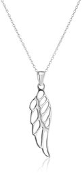 Sterling Silver Angel Wing Pendant Necklace