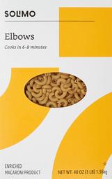 Amazon Brand - Solimo Pasta, Elbows, 48oz