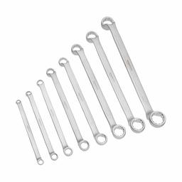 AmazonBasics 75-Degree Offset Double Ring Wrench Set, 8 Pieces