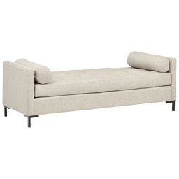 Amazon Brand – Rivet Uptown Mid-Century Tufted Customizable Daybed Sofa, 78"W, Platinum & Black