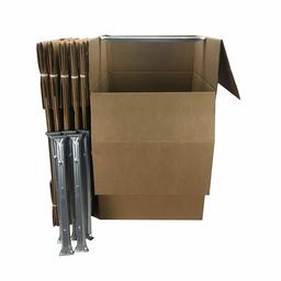 AmazonBasics Wardrobe Clothing Moving Boxes - 20" x 20" x 34", 6-Pack