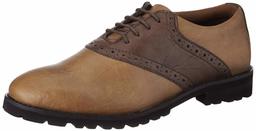 Amazon Brand - Symbol Men's Brown/ Tan PU Formal Shoes - 8 UK (AZ-SY-420)