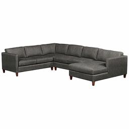 Amazon Brand – Stone & Beam Andover Modern Left U-Sectional Sofa, 134"W, Charcoal