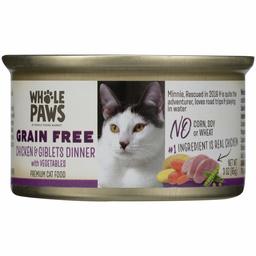 WHOLE PAWS Chicken and Giblets Dinner with Vegetables Cat Food, 3 OZ