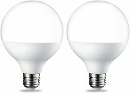 AmazonBasics LED E27 Edison Screw Globe G93 Bulb, 14.5W (Equivalent to 100W), Warm White, Pack of 2