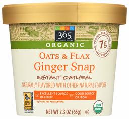 365 EVERYDAY VALUE Organic Flax Ginger Instant Oats, 2.3 OZ