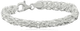 Sterling Silver Byzantine Link Bracelet, 7.5"