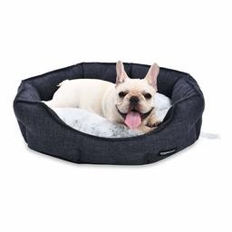 AmazonBasics Cuddler Round Pet Bed - Medium, Grey