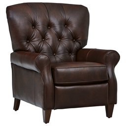 Amazon Brand – Stone & Beam Appleton Farmhouse Tufted Leather Recliner, 35"W, Driftwood