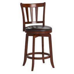 Amazon Brand – Ravenna Home Rosalind Swivel Ladder Back Counter Stool, 39"H, Cherry